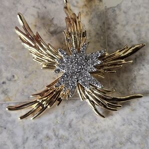Elegant Gold and Silver Brooch